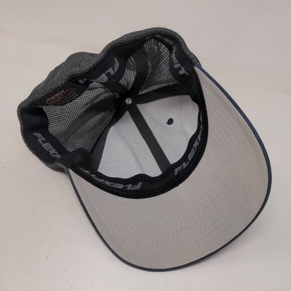Front Runner Leather Patch Fitted Mesh Back Trucker Hat Blue One Size - Picture 6 of 7